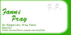 fanni pray business card